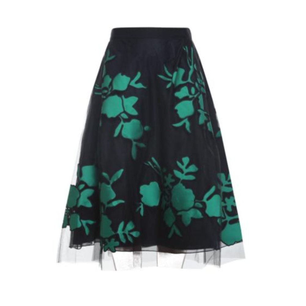 Sachin + Babi Noir Jade Organza Tulle Skirt Size 2 - Picture 2 of 8